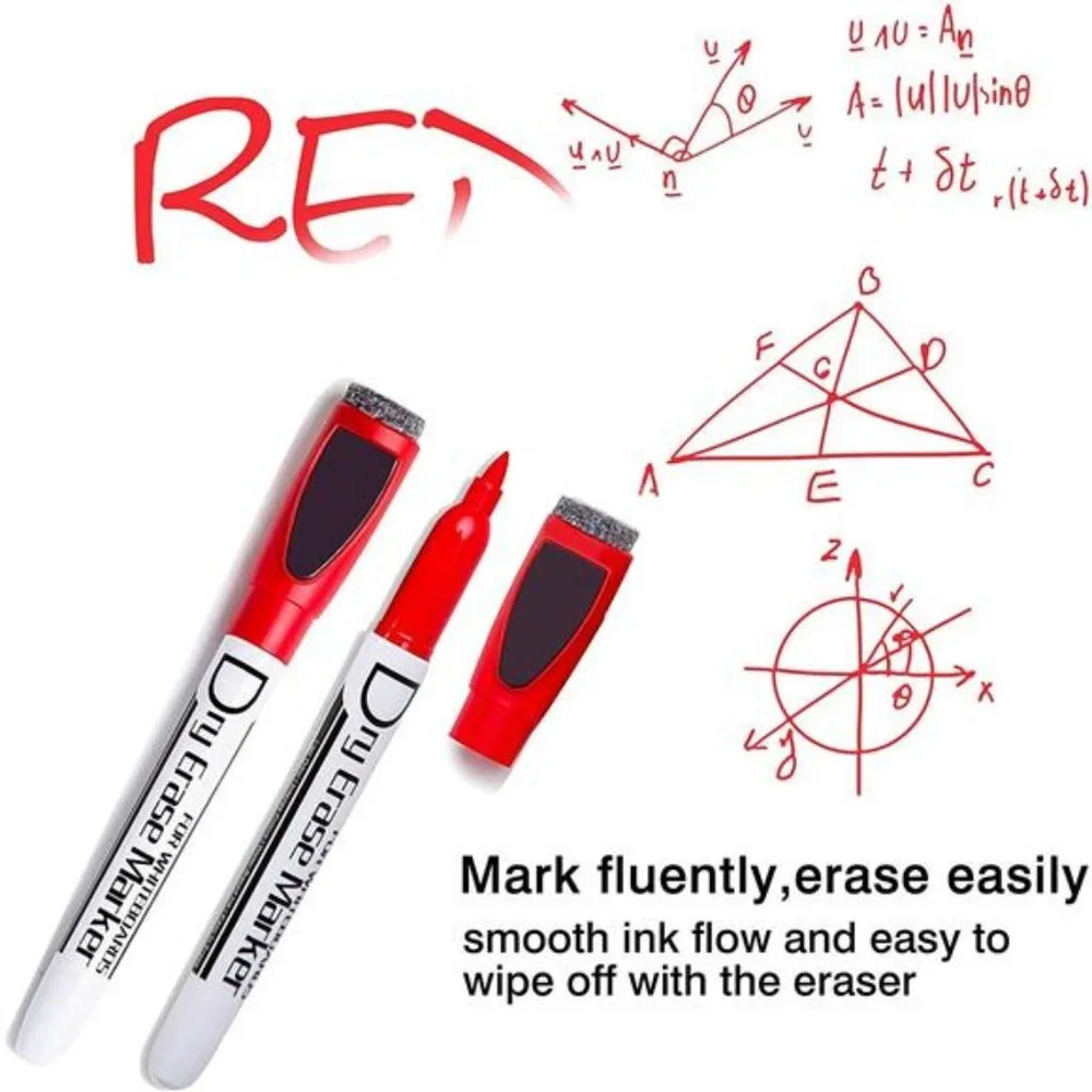 Set of 24 Magnetic Dry Erase Markers Calendar - 16.9 X 11.8 Inches, 10 Colors